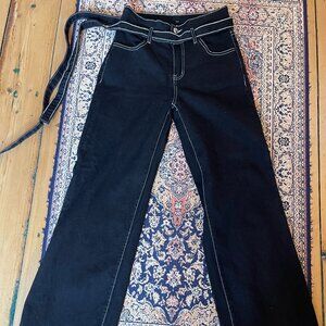 High Waisted Denim Wide Leg (S)